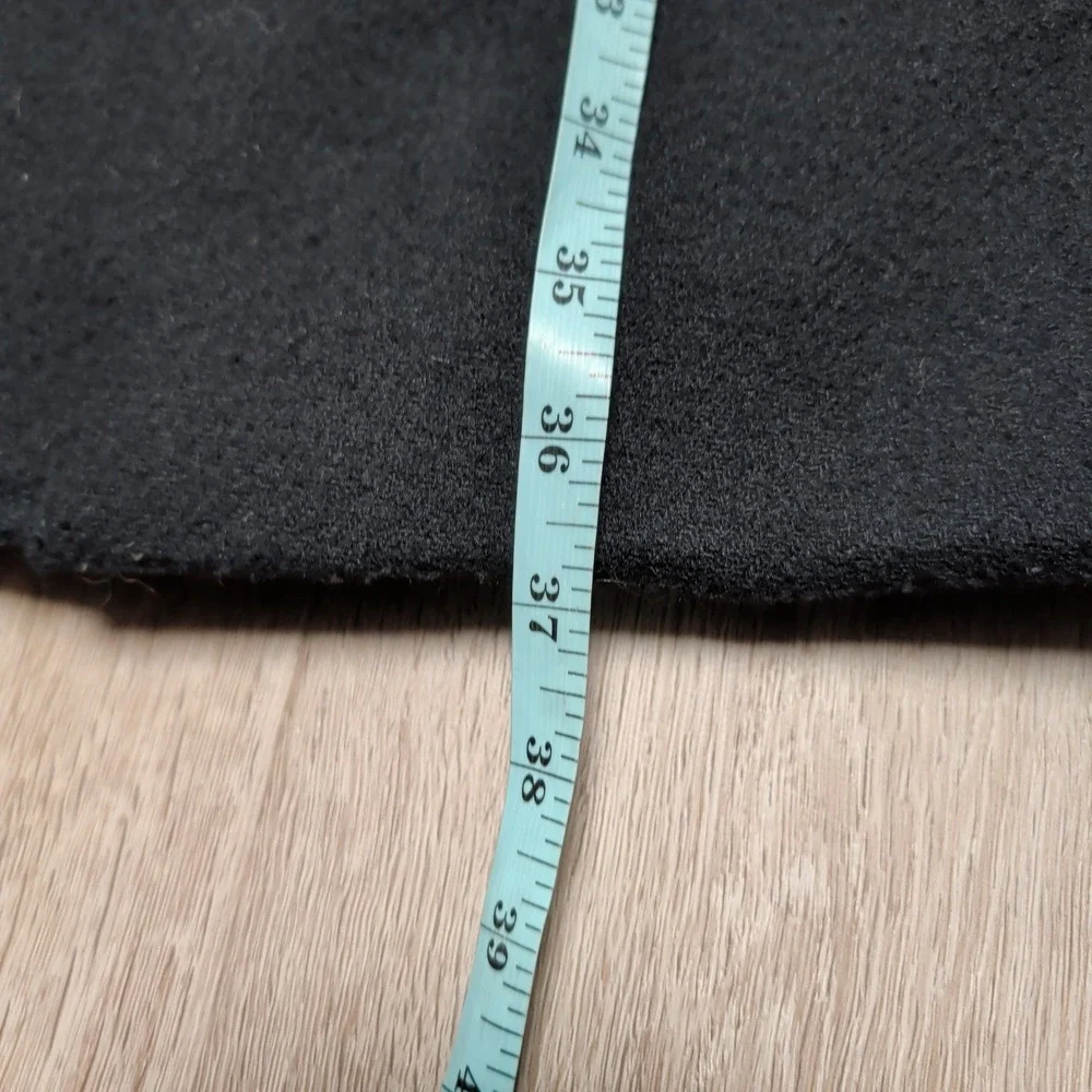 Vintage Banana Republic Mens L Black‎ Wool Blend Quilt Lined Jacket Mid Length